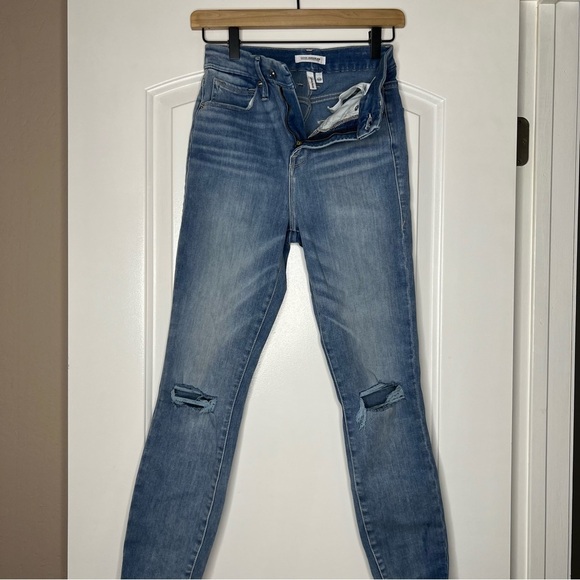 Good American good waist skinny jeans size 26 light wash distressed - Picture 7 of 10